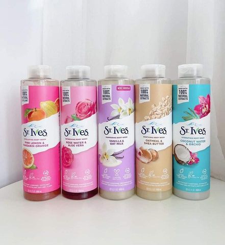 Sữa Tắm Tẩy Tế Bào Chết St. Ives Body Wash Mỹ - 650ml, Sạch Da Tươi Mát, An Toàn Cho Da Nhạy Cảm
