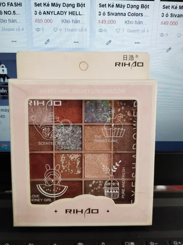 Set phấn mắt 16 ô Rindo nhũ kim tuyến Hàn Quốc NO.8147 - Mỹ phẩm trang điểm mắt lâu trôi, sắc màu đa dạng và bắt mắt