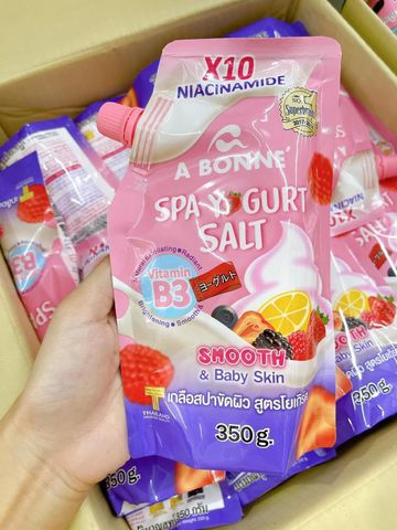 Muối Tắm Trắng Da Sữa Bò Spa Bonne Thái Lan hộp 350g - Yogurt Salt
