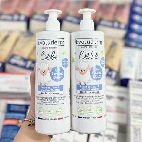 Sữa Tắm Gội Dịu Lành Cho Bé Evoluderm Pháp 500ml - Chăm Sóc Tóc & Da Nhạy Cảm, An Toàn & Chất Lượng Cao
