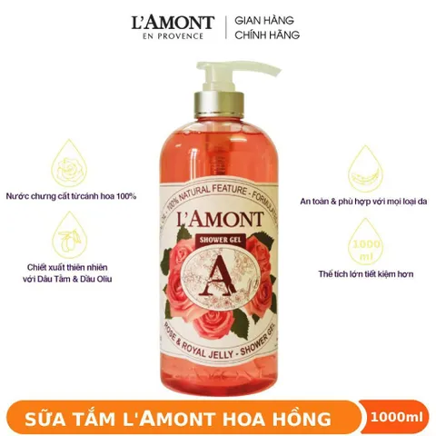 Sữa Tắm dưỡng da body Lamont En Provence 1000ml