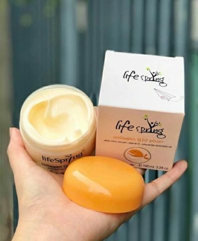Kem Dưỡng Da Collagen Cq10 LifeSpring 100ml - Chống Lão Hóa, Cấp Ẩm, Nhai Thai Cừu, Giúp Da Mịn Màng, Đàn Hồi