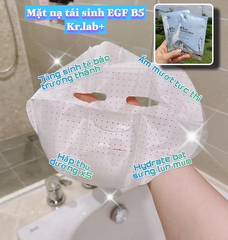 Sét 10 Mặt Nạ B5 Kr.Lab - Cấp Ẩm và Phục Hồi Dưỡng Trắng Da - Sản Phẩm Chăm Sóc Da Từ Hàn Quốc