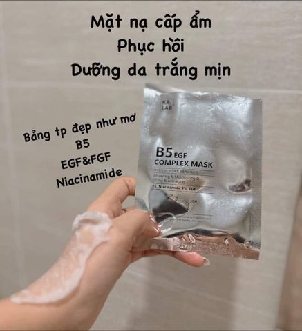 Sét 10 Mặt Nạ B5 Kr.Lab - Cấp Ẩm và Phục Hồi Dưỡng Trắng Da - Sản Phẩm Chăm Sóc Da Từ Hàn Quốc