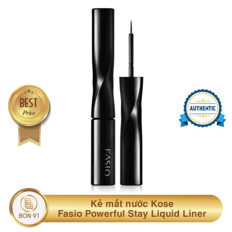 Kẻ mắt nước Kose Fasio Powerful Stay Liquid Liner - Màu nâu