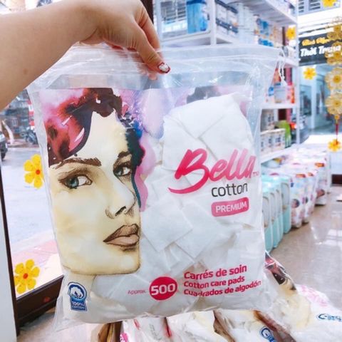 Bông tẩy trang Bella 500 Miếng