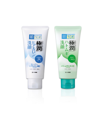 Sữa Rửa Mặt Hada Labo Gokujyun  Face Wash 100g - Hỗ Trợ Da Nhờn Mụn