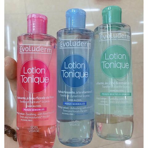 NƯỚC HOA HỒNG EVOLUDERM LOTION TONIQUE 250ML - Màu xanh dương