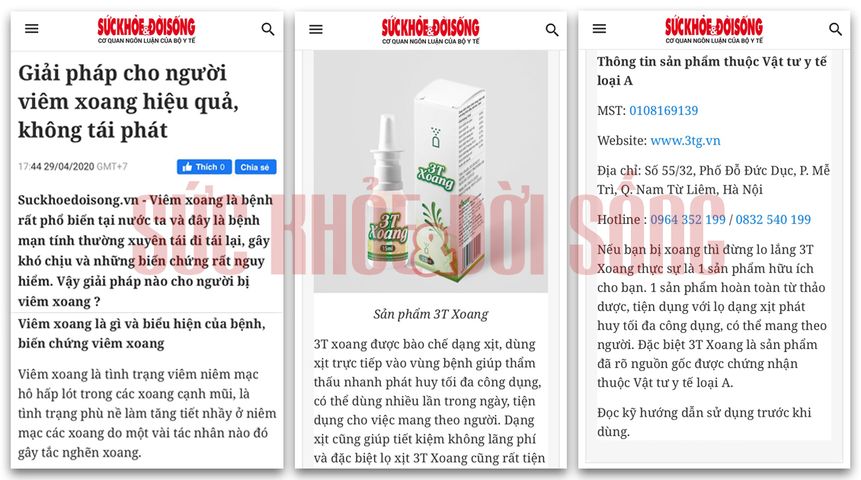 Xịt Mũi 3T Hỗ Trợ Giảm Xoang, Viêm Mũi Dị Ứng, Viêm Xoang Cấp Và Mãn Tính