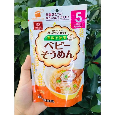 Mỳ Somen tách muối Hakubaku Cho Bé Ăn Dặm 5 tháng tuổi