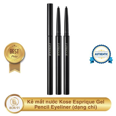 Kẻ mắt nước Kose Esprique Gel Pencil Eyeliner dạng chì Màu đen