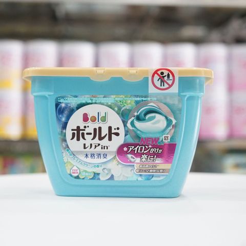 Hộp viên giặt Gel Ball 3D 18 viên Viên màu xanh
