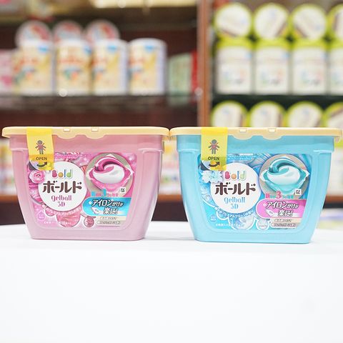 Hộp viên giặt Gel Ball 3D 18 viên Viên màu xanh
