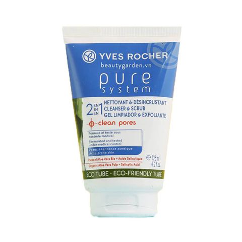 Sữa Rửa Mặt Yves Rocher Pure System Daily Exfoliating Cleanser 125ml
