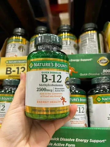 Viên uống quick dissolve B12 Natures Bounty 300 viên Mỹ 223998