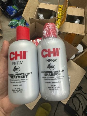 Cặp Dầu Gội và Dầu Xả Chi Infra 177ml - Dưỡng Tóc Suôn Mượt và Ngăn Rụng Tóc, Mỹ Phẩm Chất Lượng Cao