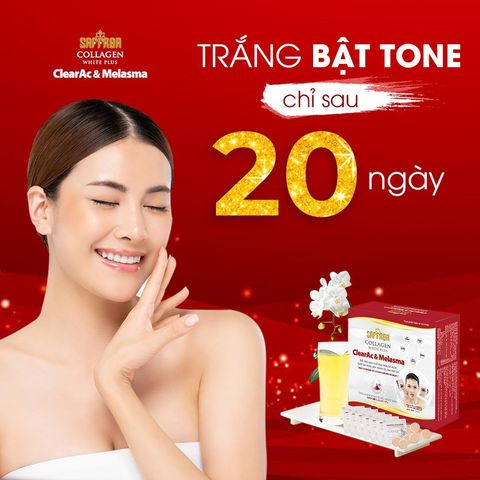 Viên sủi hỗ trợ giảm nám, mụn Saffron Collagen ClearAc Melasma