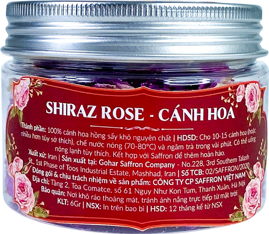 Trà hoa hồng Shiraz nhập khẩu từ Iran – Hũ 10 gram