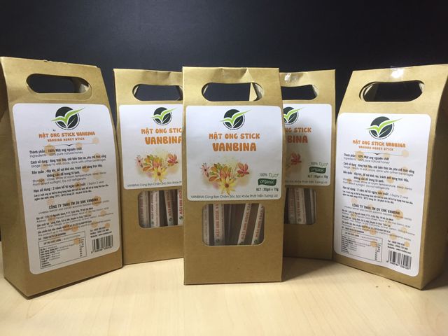 Mật Ong Stick Vanbina Nguyên Chất 100% - Hỗ Trợ Tiêu Hóa, Dinh Dưỡng Cao, Tiện Dụng Khi Du Lịch, Chất Lượng Xuất Khẩu 30g x 30g