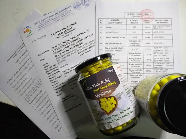 Viên Tinh Nghệ Nano Mật Ong Rừng Vanbina - Hỗ Trợ Tiêu Hóa, Làm Đẹp, Giảm Mụn, Khác Phục Da Mịn Màng 100gr - Sản Phẩm Thiên Nhiên Cao Cấp