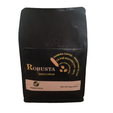 Cà Phê Nguyên Chất Rang Mộc Robusta hữu cơ Vanbina coffee