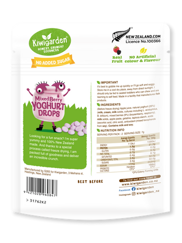Sữa Chua Khô Kiwigarden Không Đường Từ Trái Cây Tự Nhiên - Bánh Ăn Dặm New Zealand Giúp Trẻ Phát Triển Tiêu Hóa Khỏe Mạnh