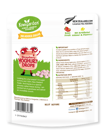 Sữa Chua Khô Kiwigarden Không Đường Từ Trái Cây Tự Nhiên - Bánh Ăn Dặm New Zealand Giúp Trẻ Phát Triển Tiêu Hóa Khỏe Mạnh