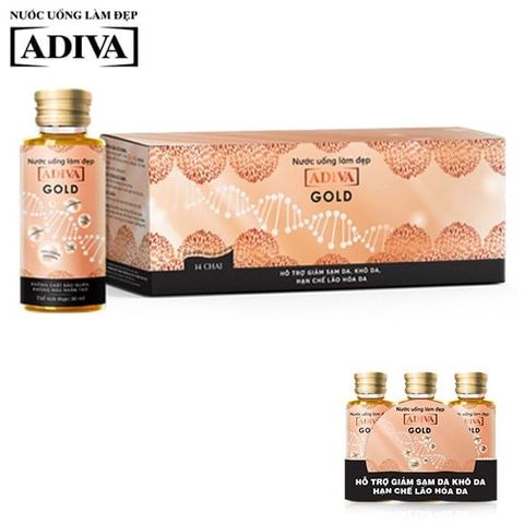 Nước Uống Hỗ Trợ Làm Đẹp Collagen Gold ADIVA 14 lọ Tặng 3 Lọ Collagen
