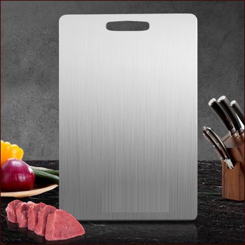 Thớt inox 304 size lớn 24x34cm kháng khuẩn
