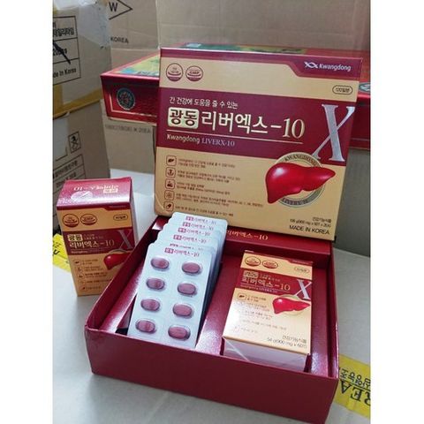 Viên uống hỗ trợ bổ gan Kwangdong LiverX-10 Hàn Quốc 120 viên - Tăng cường chức năng gan, thanh nhiệt, giảm nhụn nhọt, sức khỏe toàn diện.