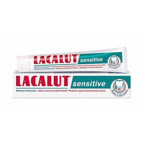 Lacalut Sensitive 75ml , giúp giảm ê buốt, bảo vệ men răng