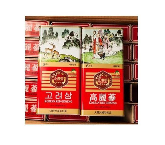 Sâm Khô Hộp Thiếc Nguyên Củ 6 Năm Tuổi Korean Red Ginseng Hàn Quốc - Bồi Bổ Sức Khỏe Tăng Cường Đề Kháng, Hộp 150g