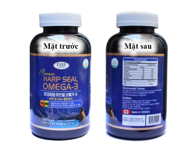Viên Uống Omega 3 Harp Seal Oil 1000mg - DHA & EPA Hỗ Trợ Sức Khỏe Toàn Diện - Nhập Khẩu Hàn Quốc, 300 Viên