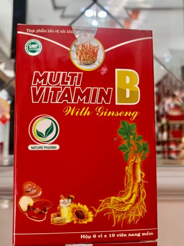Combo 5 Hộp Viên Multi Vitamin B With Ginseng - Thực Phẩm Chức Năng Tăng Cường Sức Khỏe, Hỗ Trợ Giảm Đau Thần Kinh
