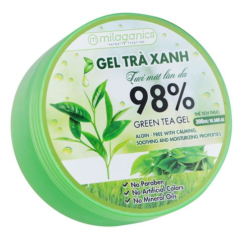 Gel Trà Xanh Cấp Ẩm Milaganics 300ml Green Tea Gel