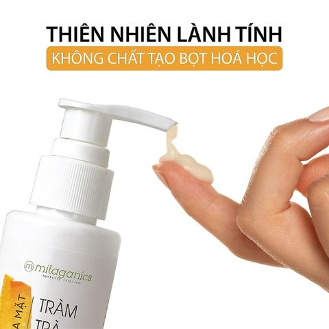 Sữa Rửa Mặt Tràm Trà Nano Nghệ Milaganics 135ml