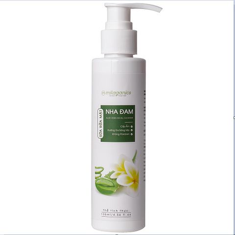 Sữa Rửa Mặt Lô Hội Dưỡng Ẩm, Làm Sạch Dịu Nhẹ Milaganics 135ml