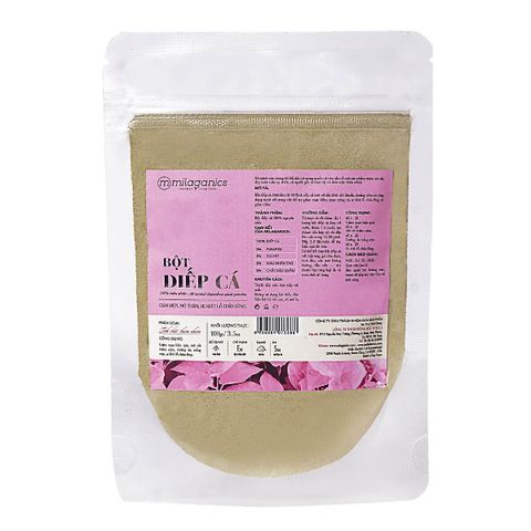 Combo 2 Bột Diếp Cá Se Khít Lỗ Chân Lông Milaganics 100gr X 2 Túi