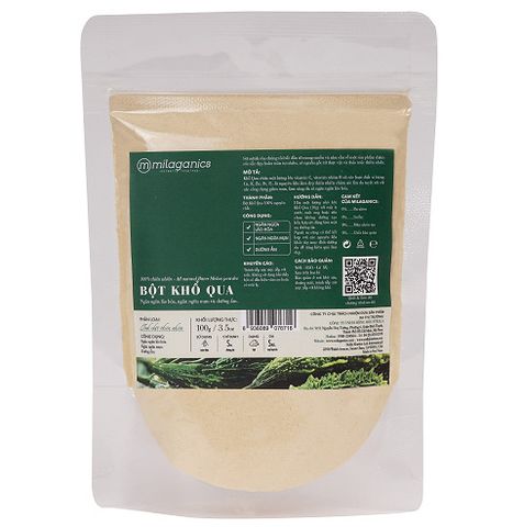Combo 2 Bột Khổ Qua Nguyên Chất Ngừa Mụn Milaganics 100gr x 2 túi
