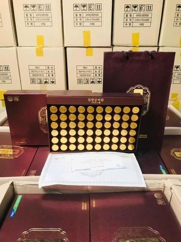 An cung ngưu hoàng trầm hương hộp 60 viên