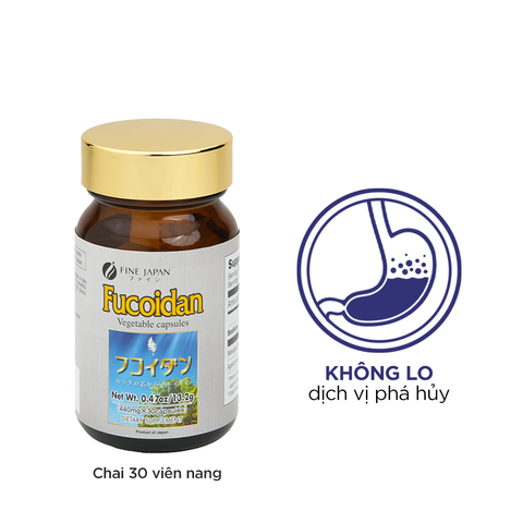 Viên Uống Fucoidan Fine Japan 30 Viên - Hỗ Trợ Tăng Cường Sức Khỏe và Miễn Dịch - Tảo Mekabu & Nấm Agaricus Nhật Bản