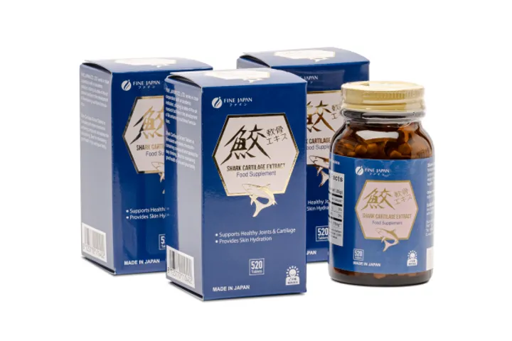 Viên Uống Sụn Vi Nhật Bản Fine Japan Shark Cartilage 520 Viên - Tăng Cường Sức Khỏe Xương Khớp, Giảm Đau Nhức, Dễ Dàng Hấp Thụ