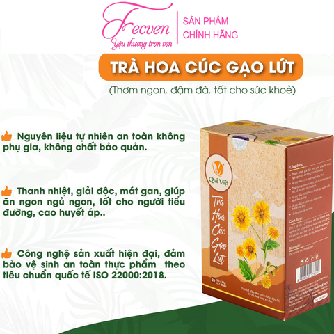 Trà Hoa Cúc Gạo Lứt Quê Việt Giúp Giải Nhiệt, Tăng Sức Đề Kháng,Fecven