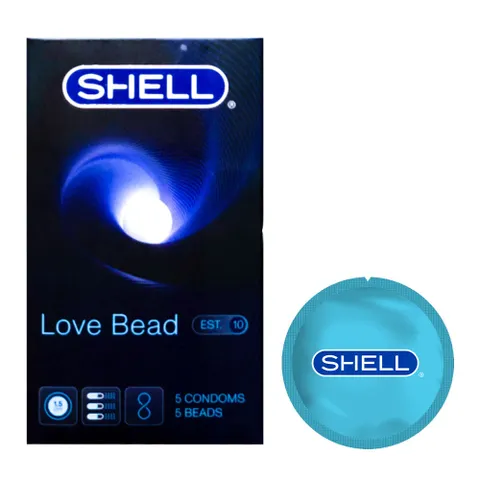 Bao cao su Shell Love Bead bi tăng 15mm hộp 5 cái