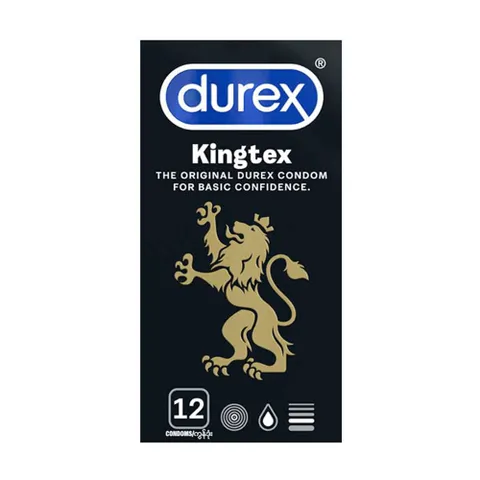 Bao cao su Durex Kingtex size nhỏ 49mm hộp 12 cái