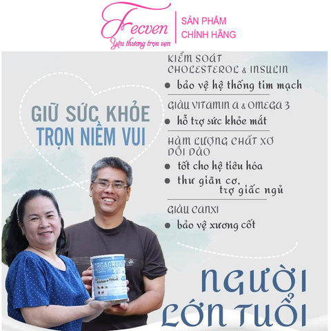 Sữa hạt Orgagrain 36 Loại Hạt Thuần Chay, Giàu Vitamin, Fecven