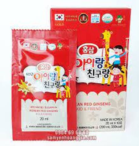 Nước Hồng Sâm Hươu Cao Cổ Cho Trẻ - Bio Hàn Quốc, Bổ Sung Canxi, Hương Hoa Quả Nguyên Chất, Hỗ Trợ Tăng Cường Miễn Dịch, 30 Gói x 20ml