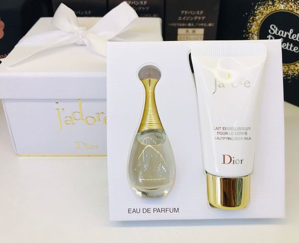 Set nước hoa và body lotion dior jadore edp