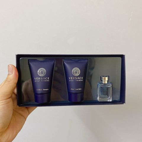 Set nước hoa mini nam Versace Pour Homme 5ml dầu gội dưỡng sau cạo