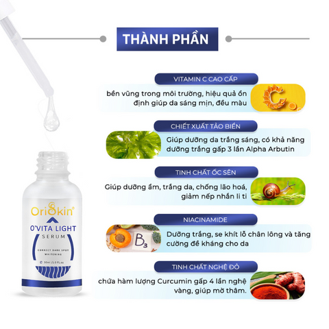 Serum Oriskin O’vita Light - Mờ Thâm Trắng Và Se Khít Lỗ Chân Lông
